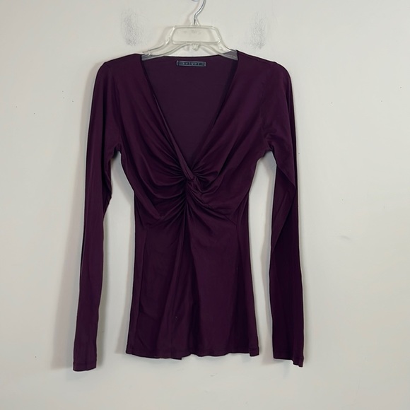 Velvet by Graham & Spencer Tops - Velvet by Graham and Spencer Top Women Sz Medium Cotton Blend Stretch Burgundy